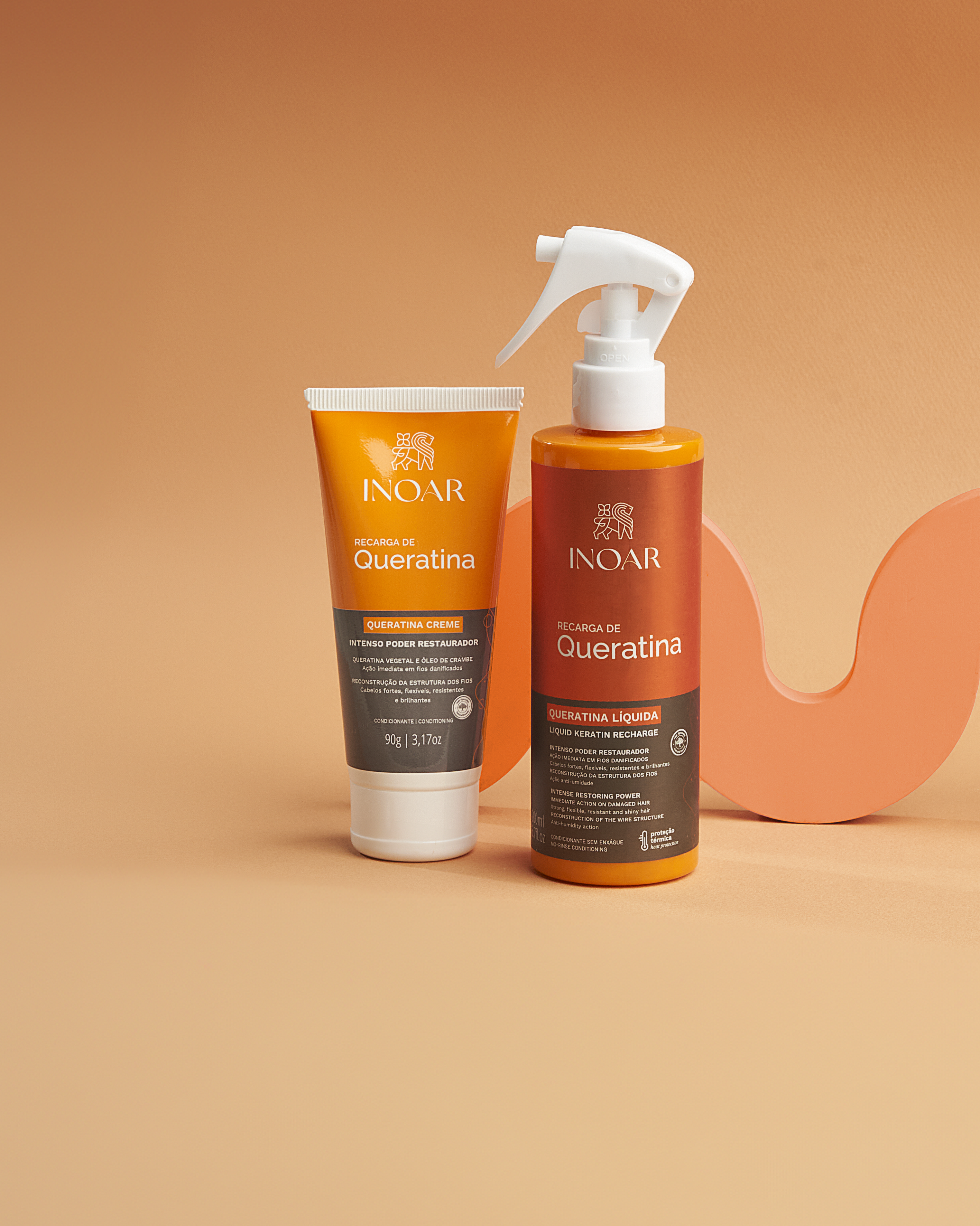 Professional keratin reconstruction treatments for damaged hair with strengthening, shine, anti-frizz, hydration, and anti-humidity benefits.