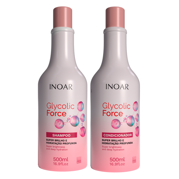 INOAR Glycolic Force Kit (Shampoo + Conditioner)