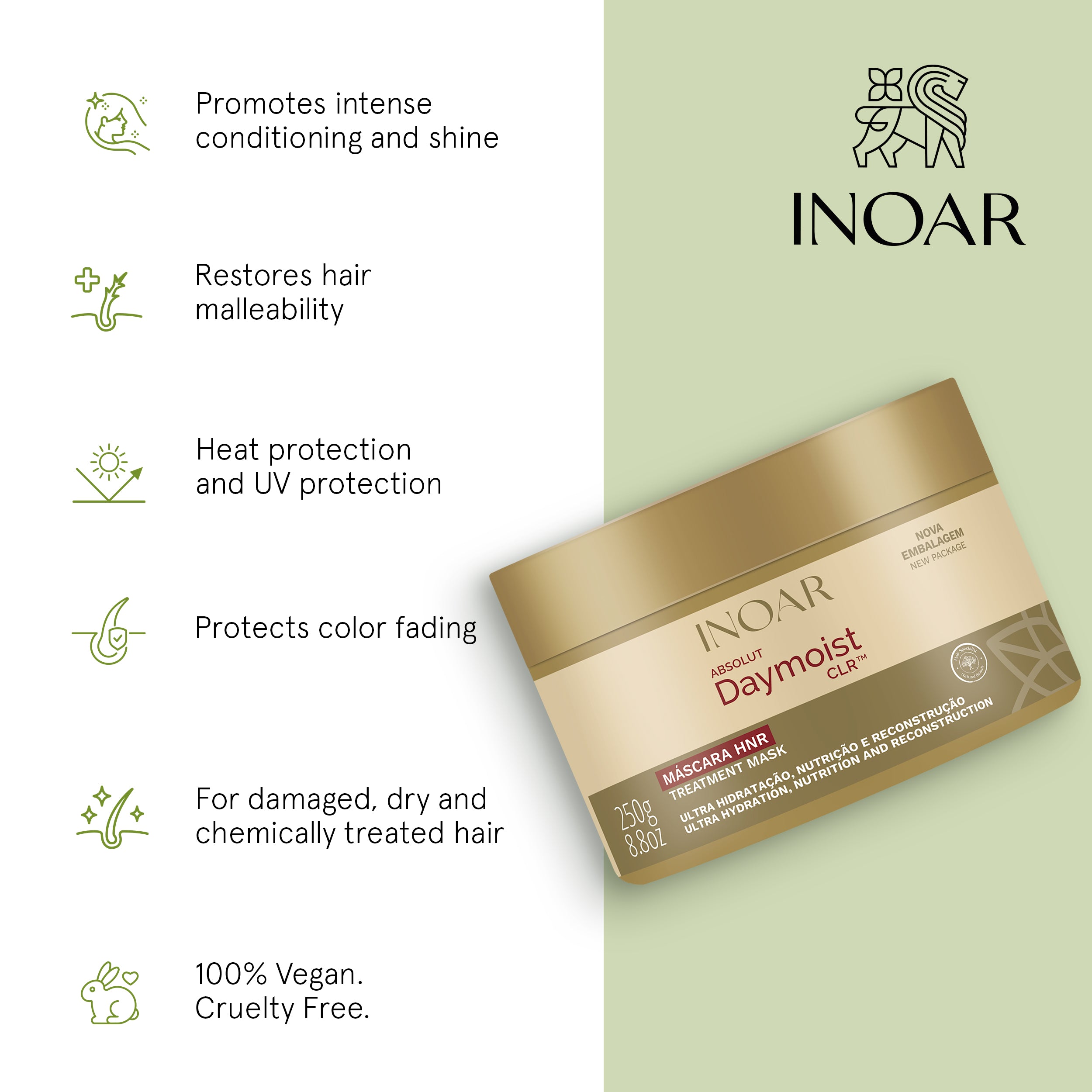 Hair mask for dry damaged hair with color protection benefits. Deep hydration treatment for dry and dull hair