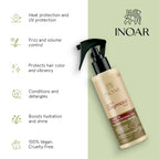 Leave-in conditioner for dry, color treated, damaged hair with color protection benefits