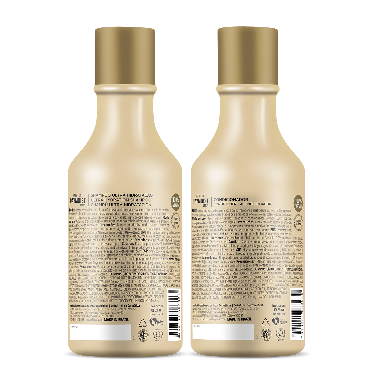 INOAR Absolut Daymoist duo close-up for damaged hair care