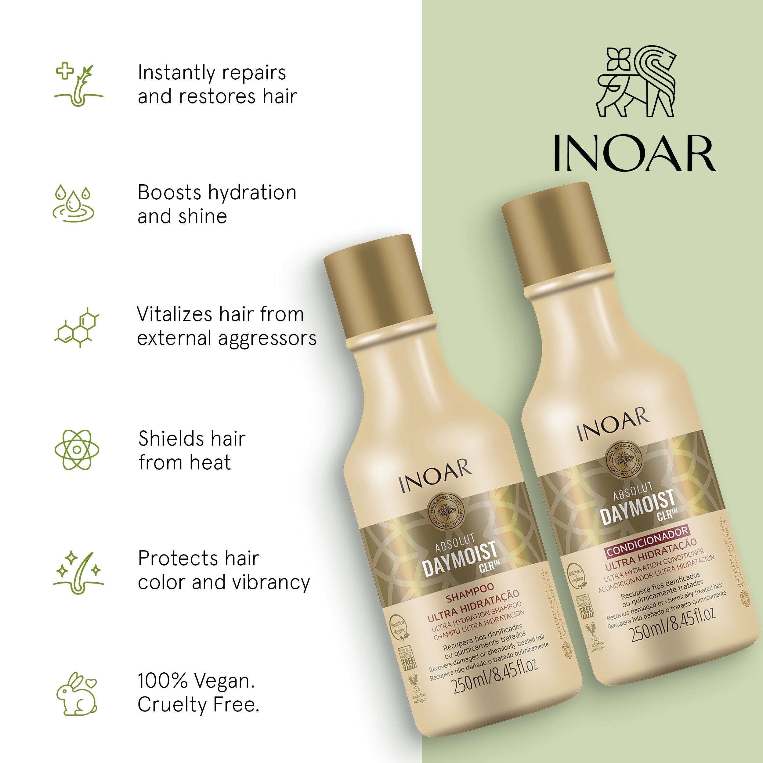 Professional color protection hair care duo with hydration and nourishment