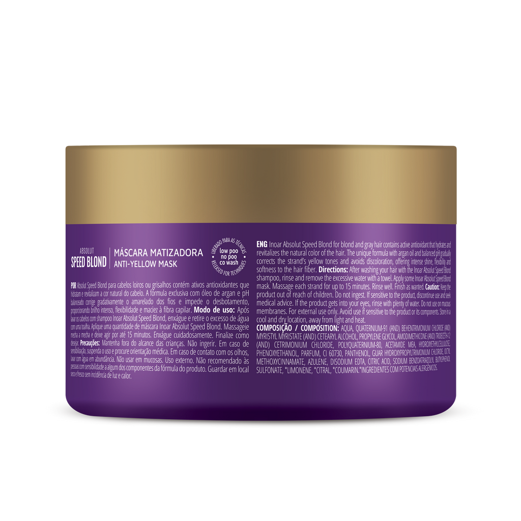 INOAR Absolut Speed Blond Hair Mask close-up