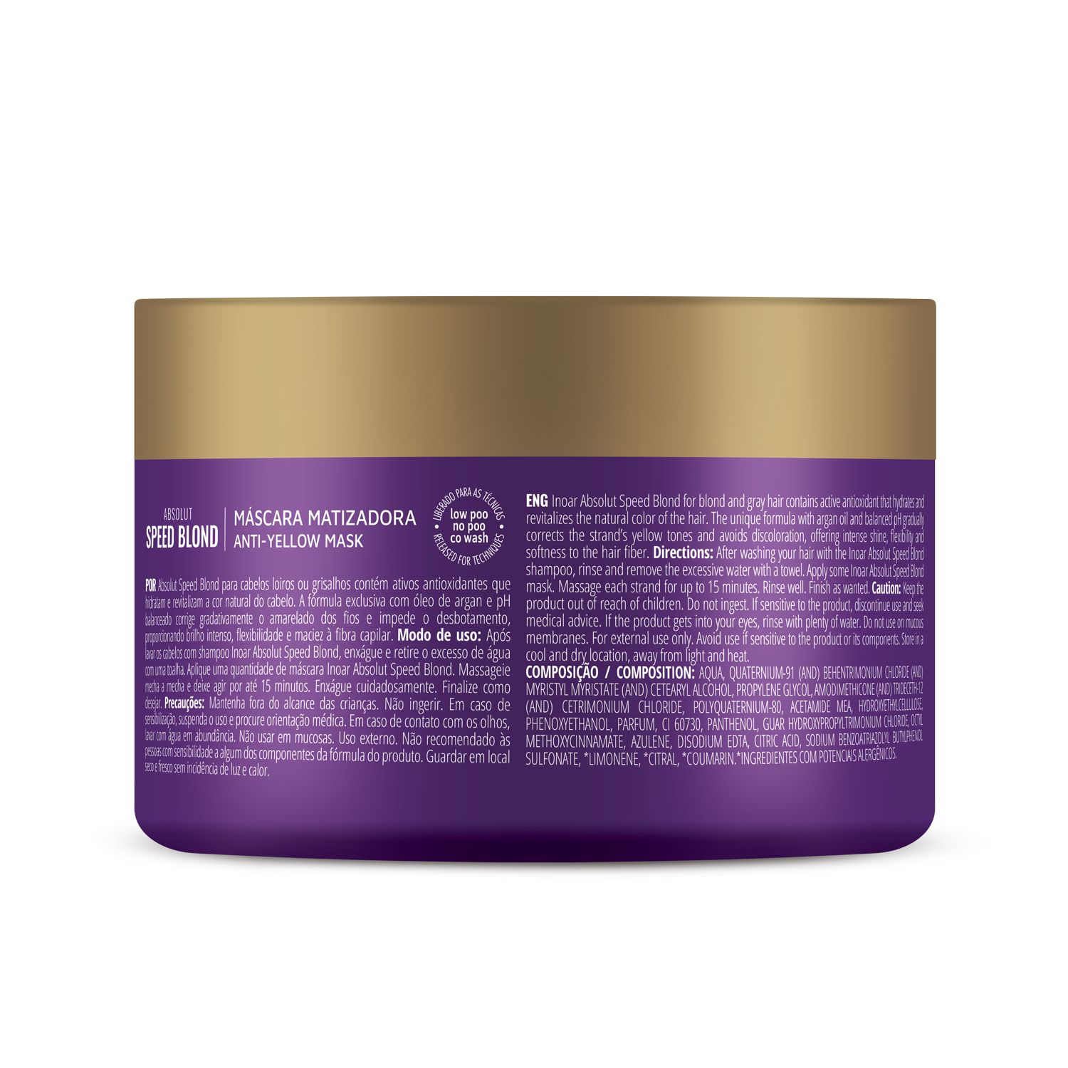INOAR Absolut Speed Blond Hair Mask close-up