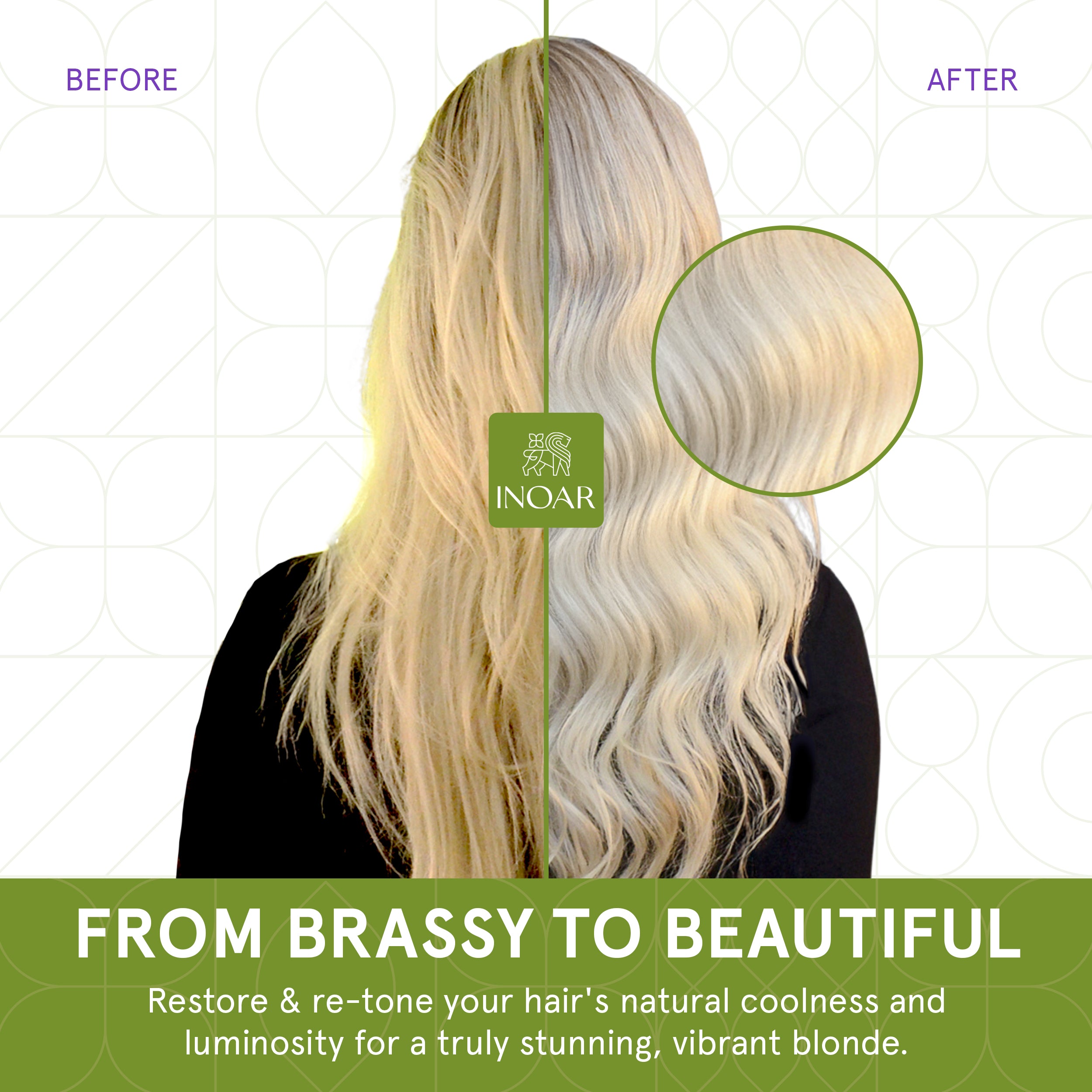 INOAR Speed Blond system for silver gray and bleached hair care