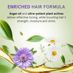 Blonde, silver and gray hair toning system with Argan oil and Azulene extract