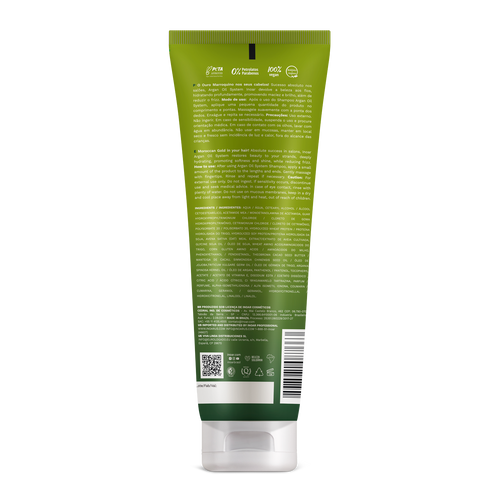 Close-up of INOAR Argan Oil System Hydrating Conditioner showing nourishing argan oil formula for dry hair