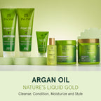 Professional argan oil system for hydration, nourishment, and shine enhancement