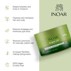 INOAR Argan Oil System Hair Mask for deep hydration, frizz control, and shine for dry hair. Deep hydrating