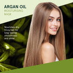 Professional argan oil hair mask for hydration, nourishment, and shine enhancement