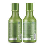 Hydrating hair care duo with argan oil, jojoba oil, and cocoa butter for dry hair. 100% vegan and cruelty free