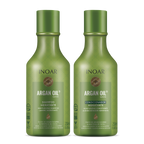 Argan oil shampoo and conditioner set for hydration, shine, and frizz control. 2 bottles 250 ml