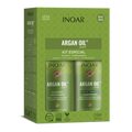 INOAR Argan Oil System Hydrating Duo Kit with shampoo and conditioner for dry and frizzy hair