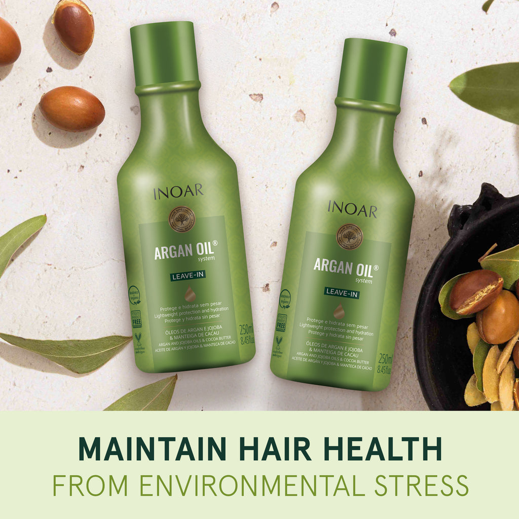 Argan oil leave-in treatment for smooth, frizz-free, and manageable hair