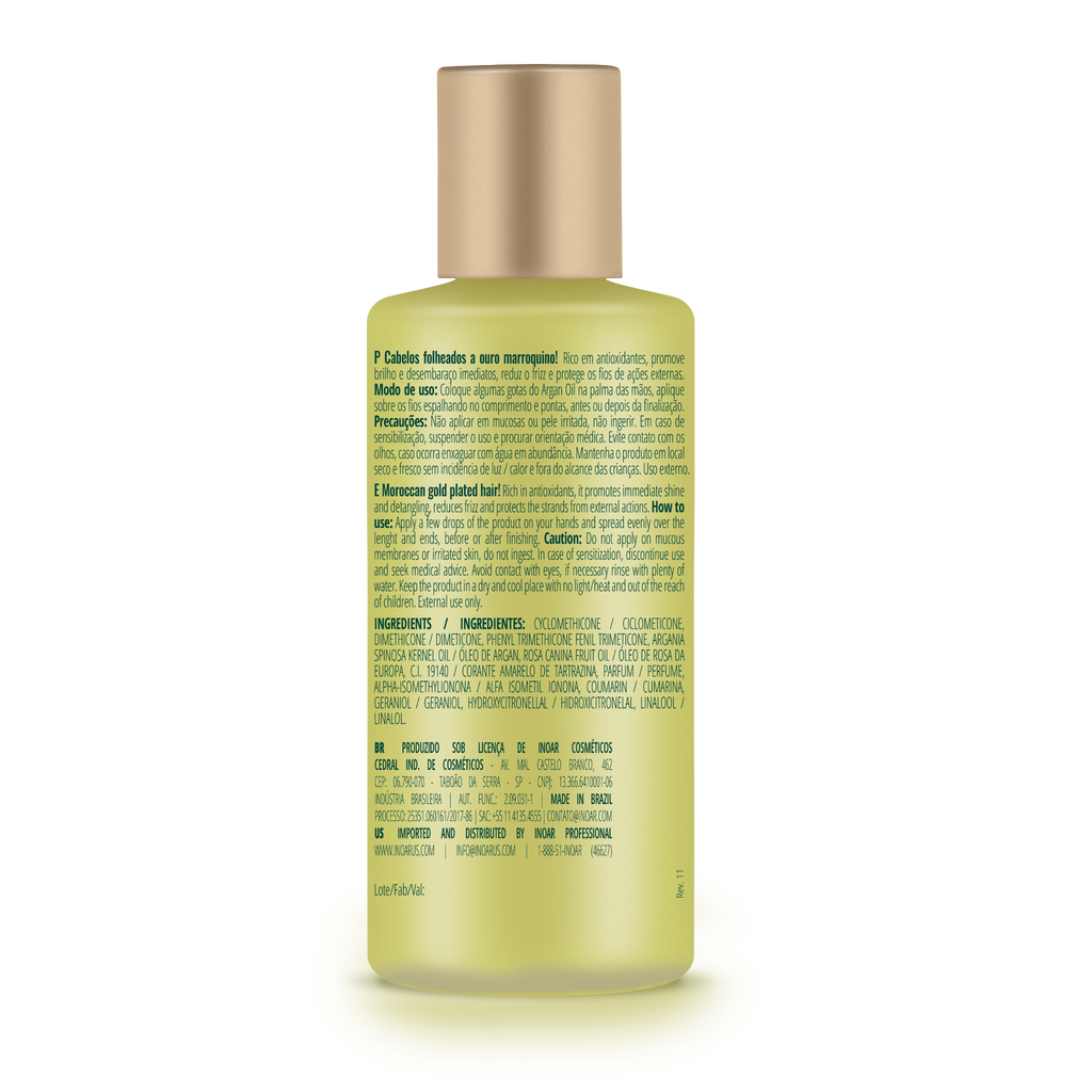 Use INOAR Argan Oil System Serum ingredients. 100% vegan
