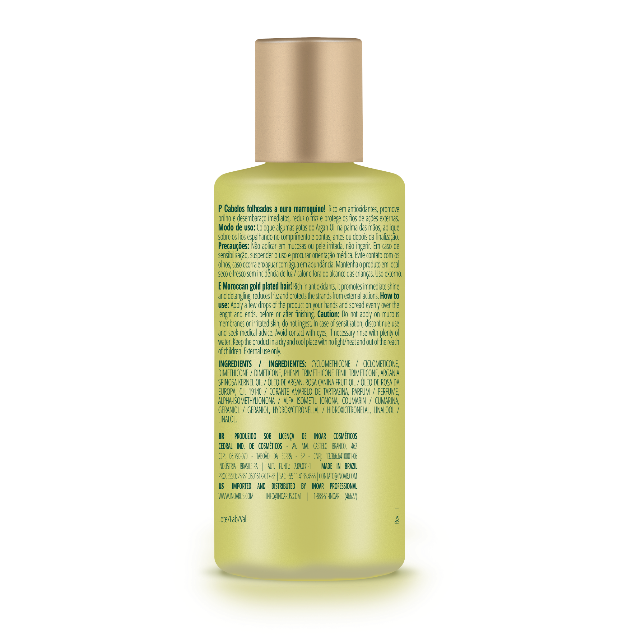 Use INOAR Argan Oil System Serum ingredients. 100% vegan