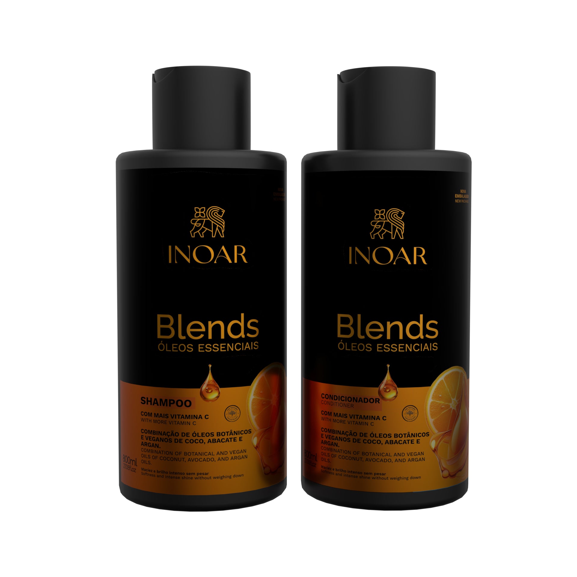 INOAR Blends Shampoo and Conditioner Kit for hydration and shine for dry hair