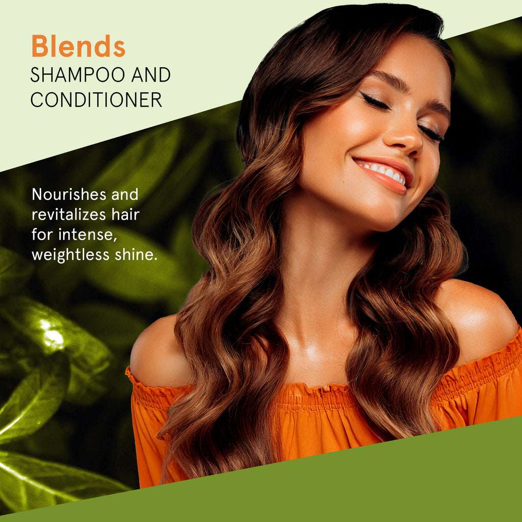 INOAR Blends Shampoo and Conditioner Kit. Daily hair hydration treatment for dry and dehydrated hair