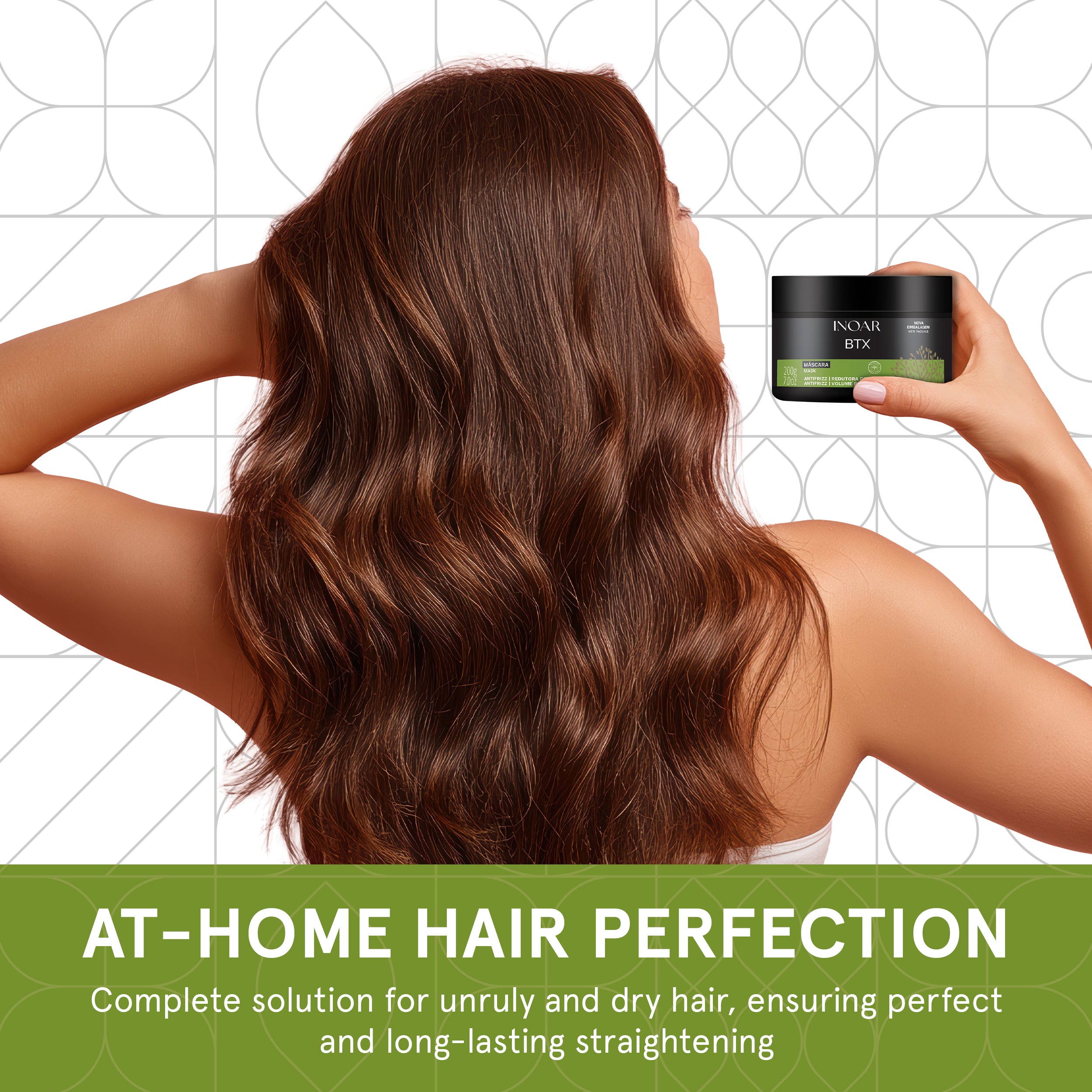Smoothing hair treatment with argan oil for reducing volume and frizz