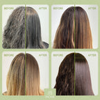 INOAR Cicatrifios befor and after, all types of hair, smooth result