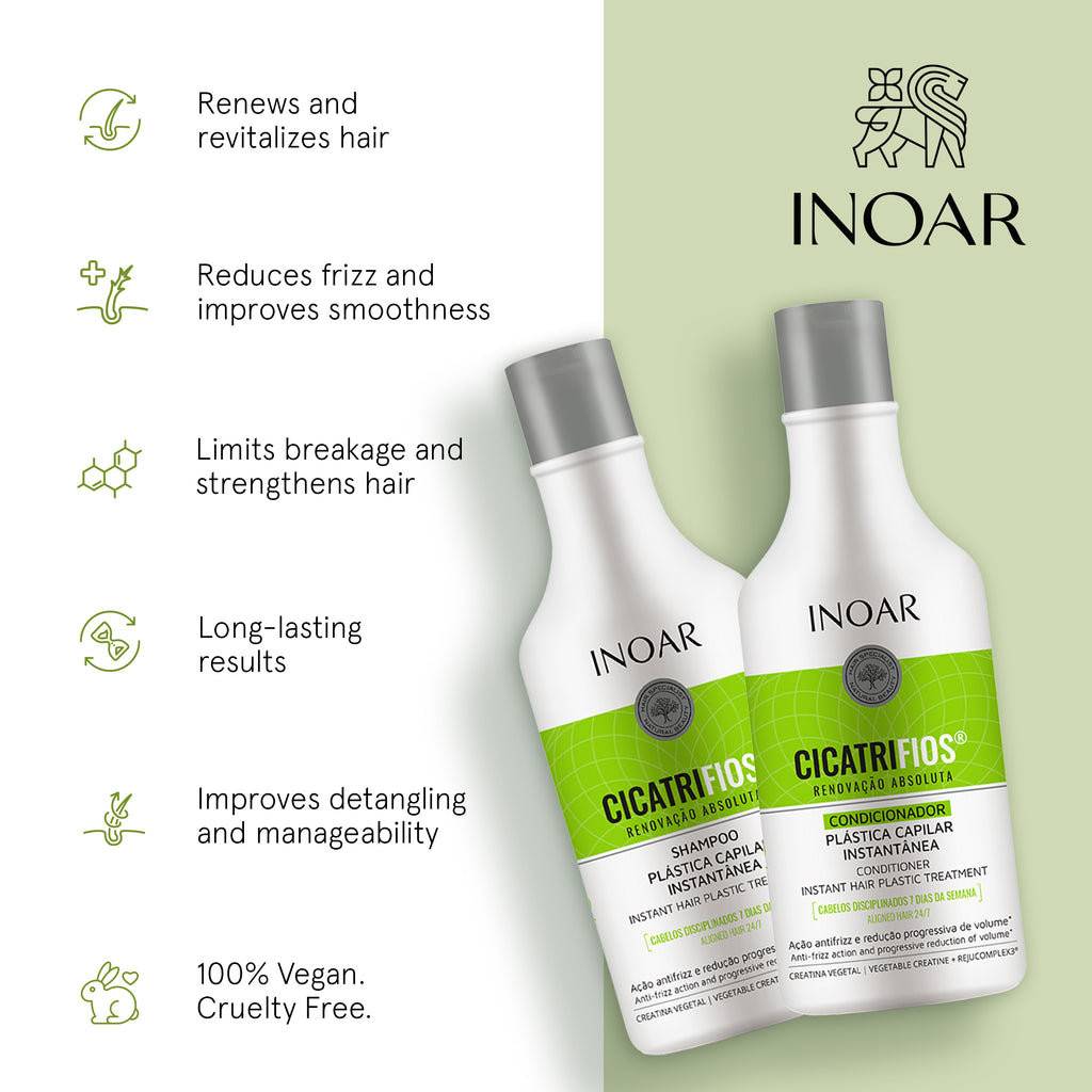 Hair smoothing shampoo and conditioner for reducing frizz and dryness