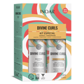 INOAR Divine Curls Shampoo and Conditioner Kit for curly and wavy hair hydration