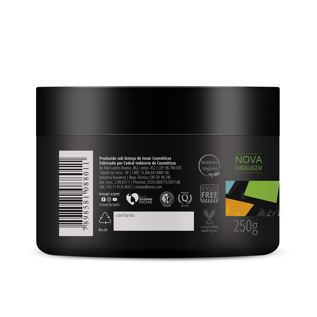 INOAR Doctor Hydration Mask close-up. Professional hydration mask for shine and smoothness