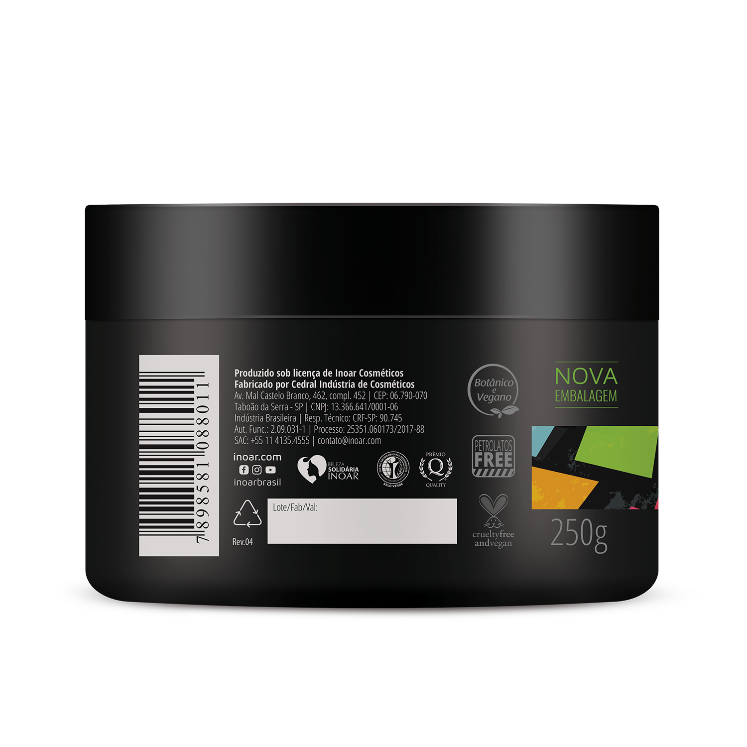 INOAR Doctor Hydration Mask close-up. Professional hydration mask for shine and smoothness