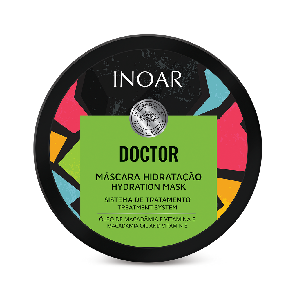 INOAR Doctor Hydration Mask. Aloe vera hair treatment for shine and hydration