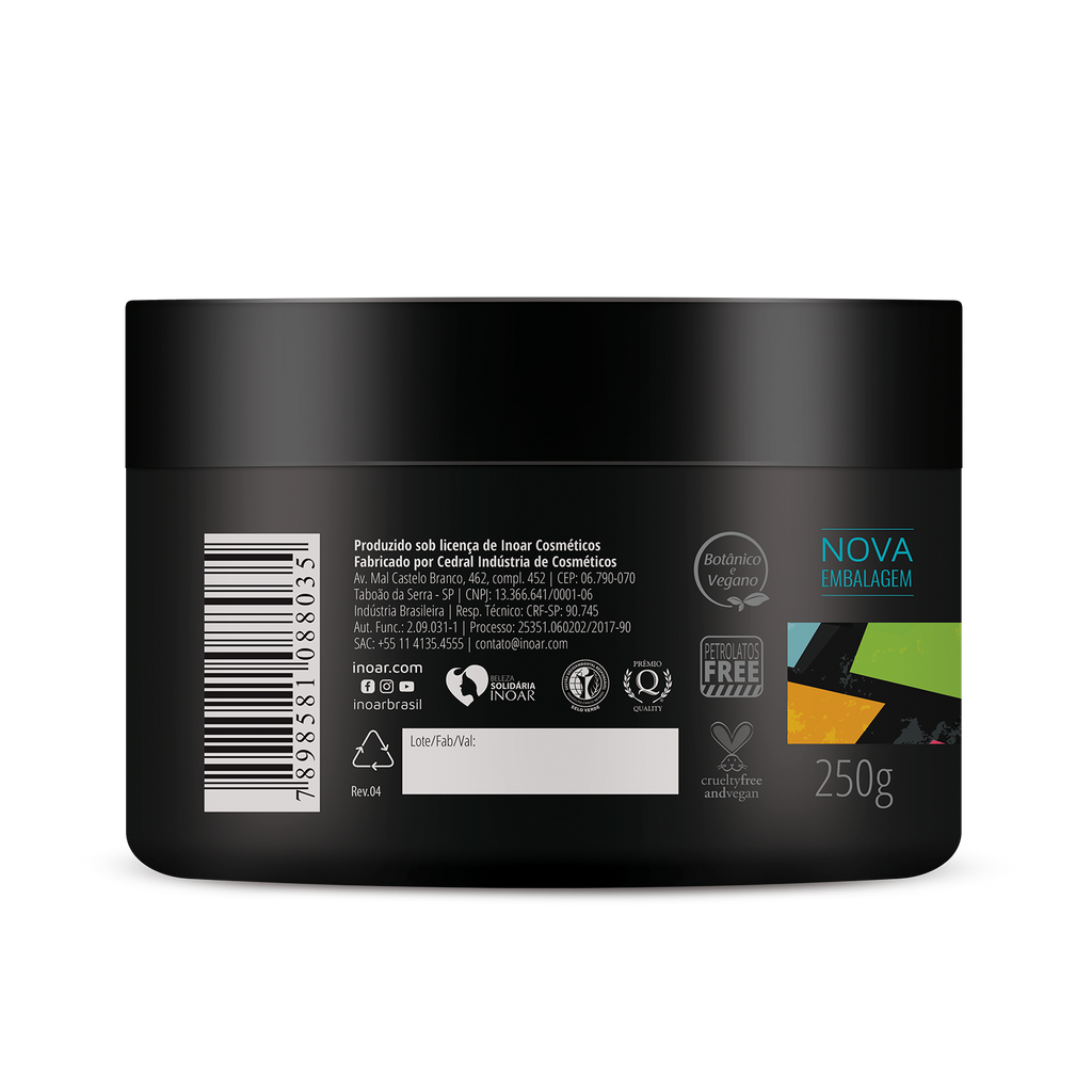 Vegan strengthening hair treatment for damaged hair. Reconstruction mask for elasticity and softness