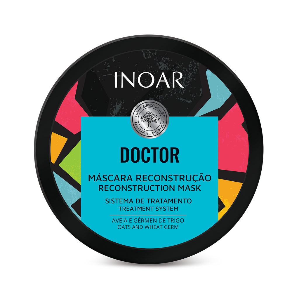 INOAR Doctor Reconstruction Mask. Weekly protein hair mask for stronger healthier-looking hair
