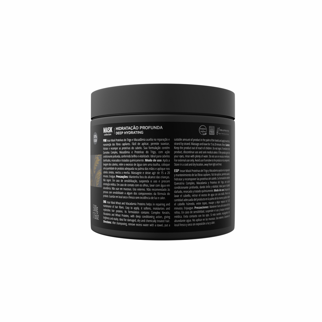 INOAR Macadamia Oil Hair Mask – Hydration & Repair for Damaged Hair
