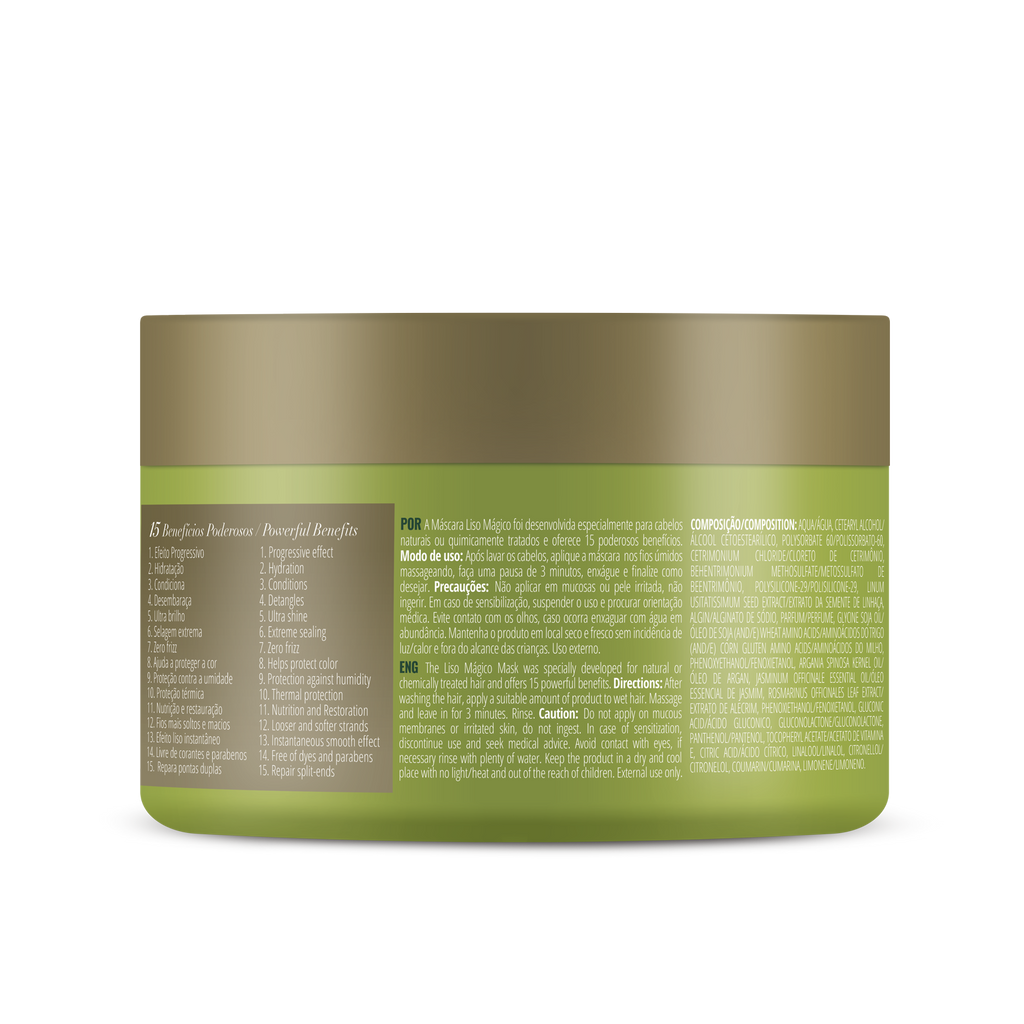 INOAR Magic Straight Hair Mask for deep hydration and frizz control for dry damaged hair Back
