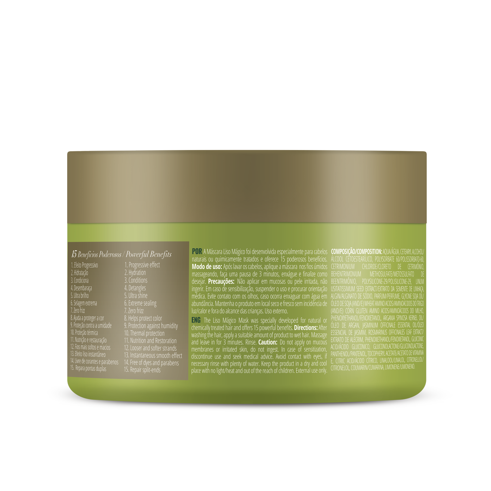 INOAR Magic Straight Hair Mask for deep hydration and frizz control for dry damaged hair Back