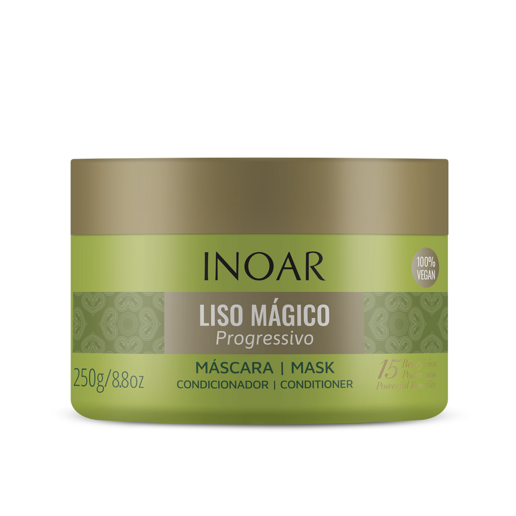 INOAR Magic Straight Hair Mask for deep hydration and frizz control for dry damaged hair front