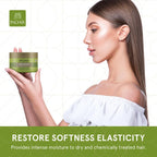 INOAR Magic Straight Hair Mask for deep hydration and frizz control for dry damaged hair. provides elasticity