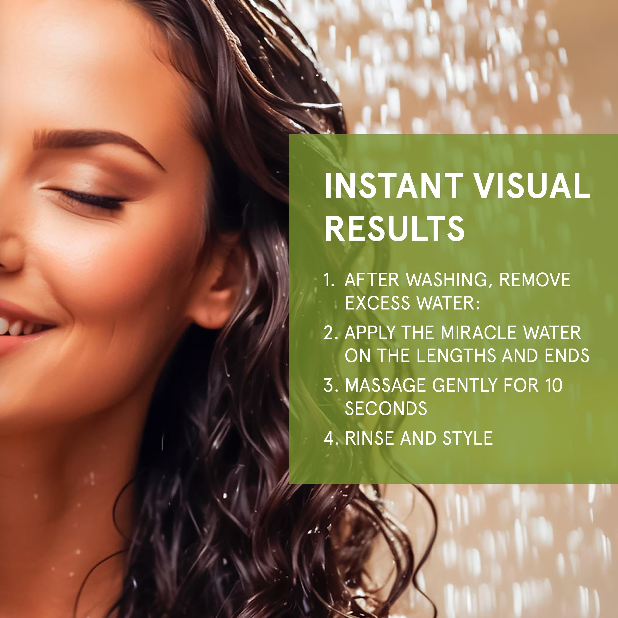 Using INOAR Miraculous Water spray treatment before styling for smooth, frizz-free, and healthy-looking hair