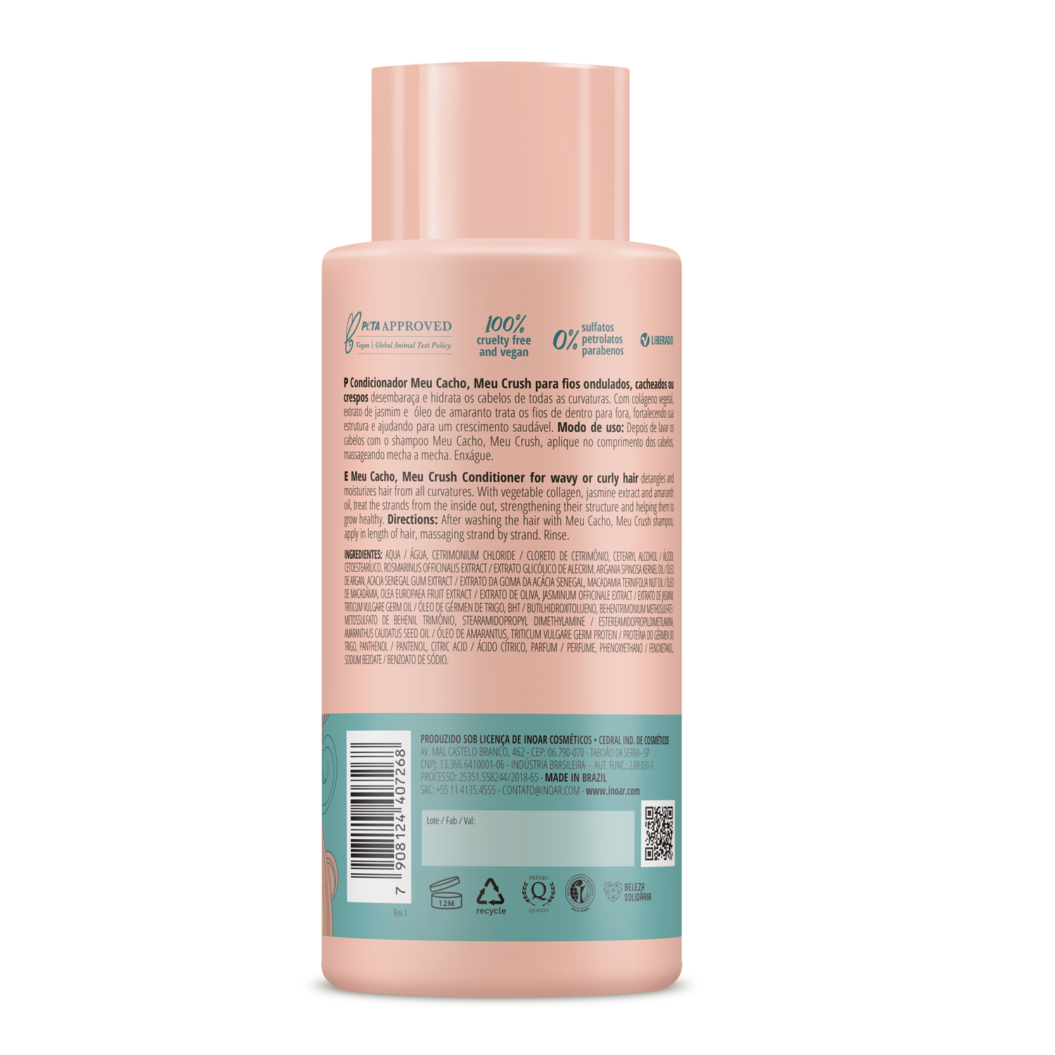 INOAR My Curl My Crush conditioner bottle close-up