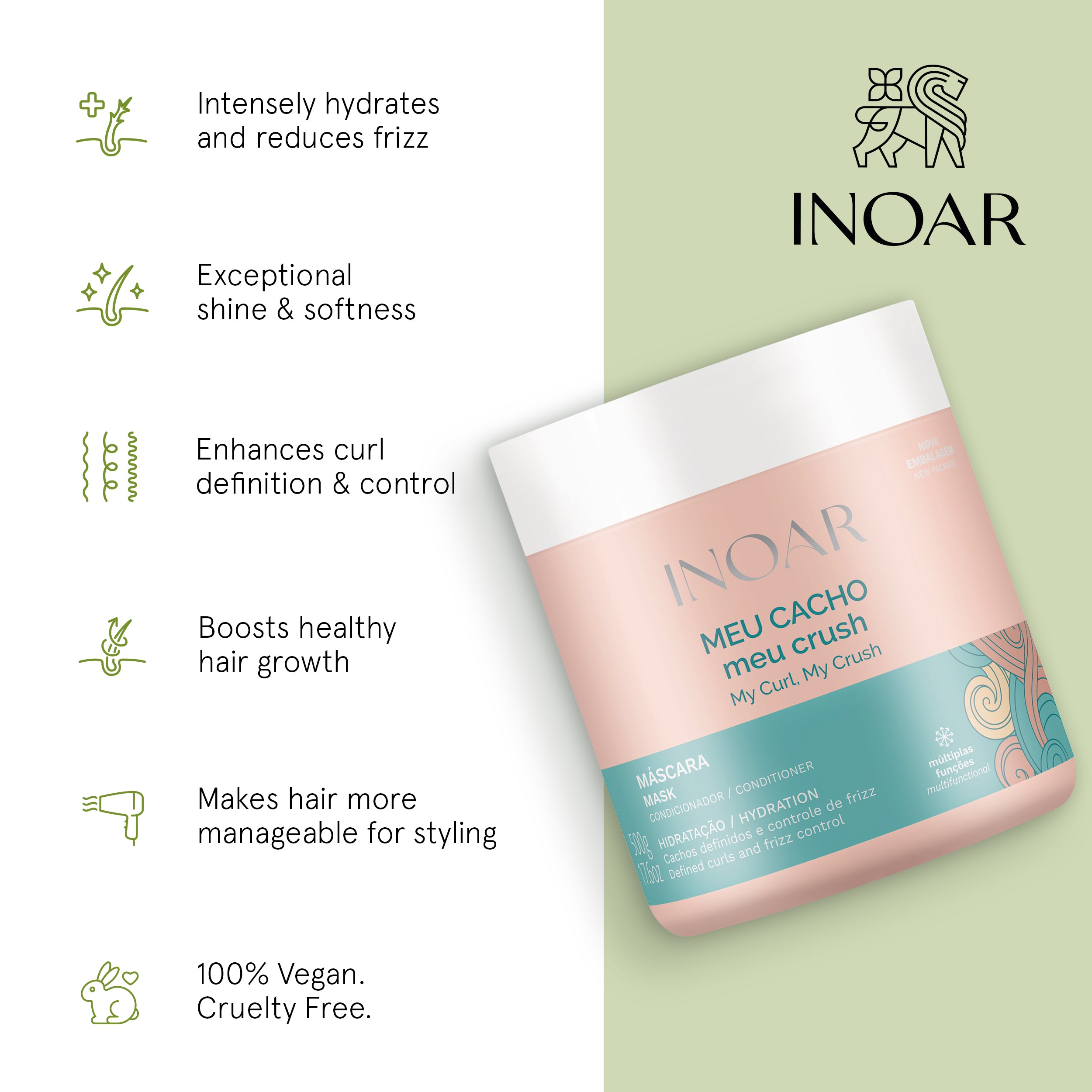 Deep conditioning treatment for curly and afro hair. Curly hair mask for softness, shine, and frizz control
