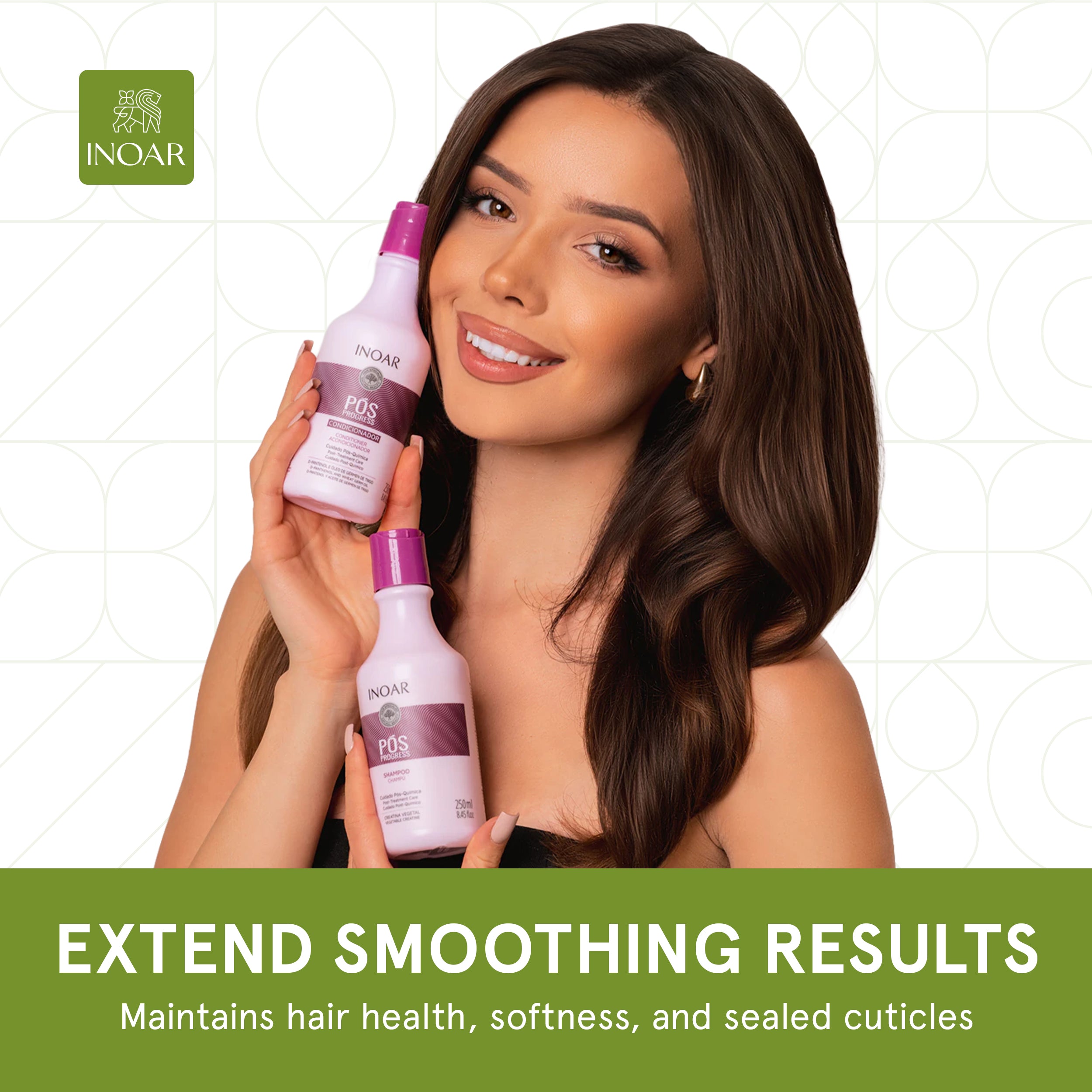 Post smoothing treatment hair care for frizz reduction and hydration