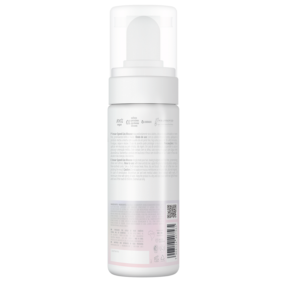 INOAR Speed Liss Mousse close-up for smoothing treatment