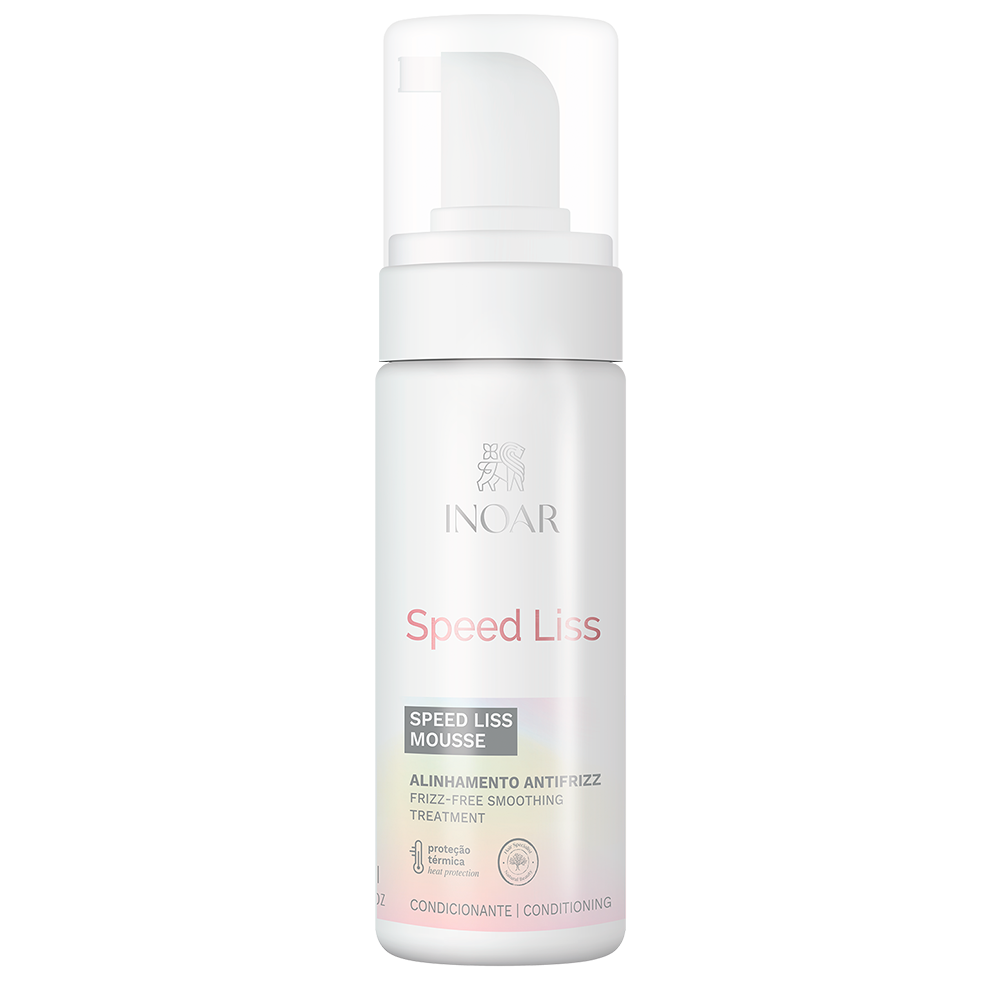 INOAR Speed Liss Mousse for anti-frizz smoothing and shine