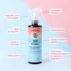 Lightweight styling spray for soft shiny wavy hair.Heat protection, anti frizz, moisture and shine