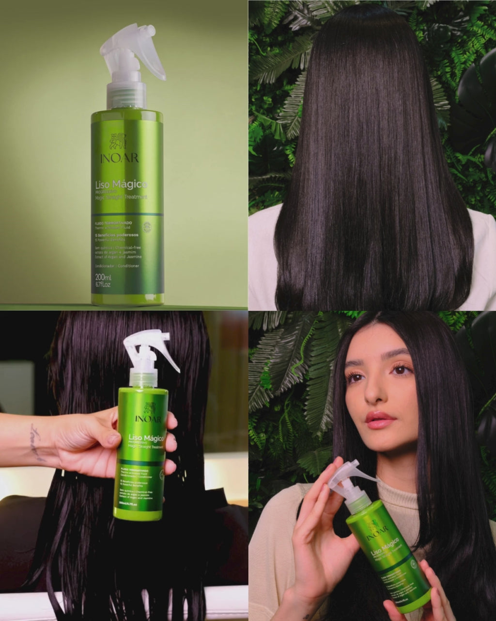 INOAR Magic Straight Fluid – Heat Protection, Frizz Control & Hydration with Argan Extract for Dry & Damaged Hair