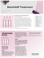 Inoar Botohair step by step. Professional salon smoothing treatment for volume control