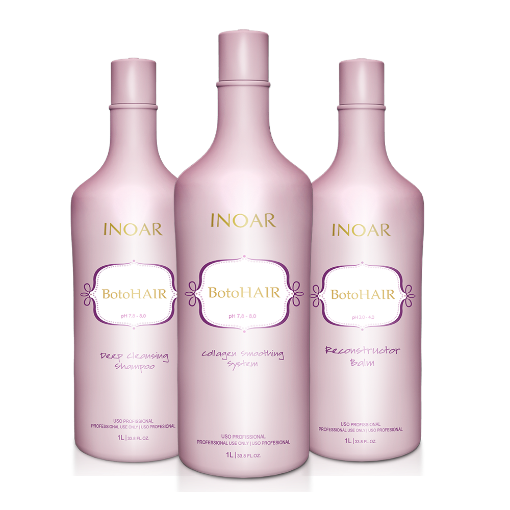 INOAR BotoHAIR Collagen Smoothing System professional anti-frizz treatment